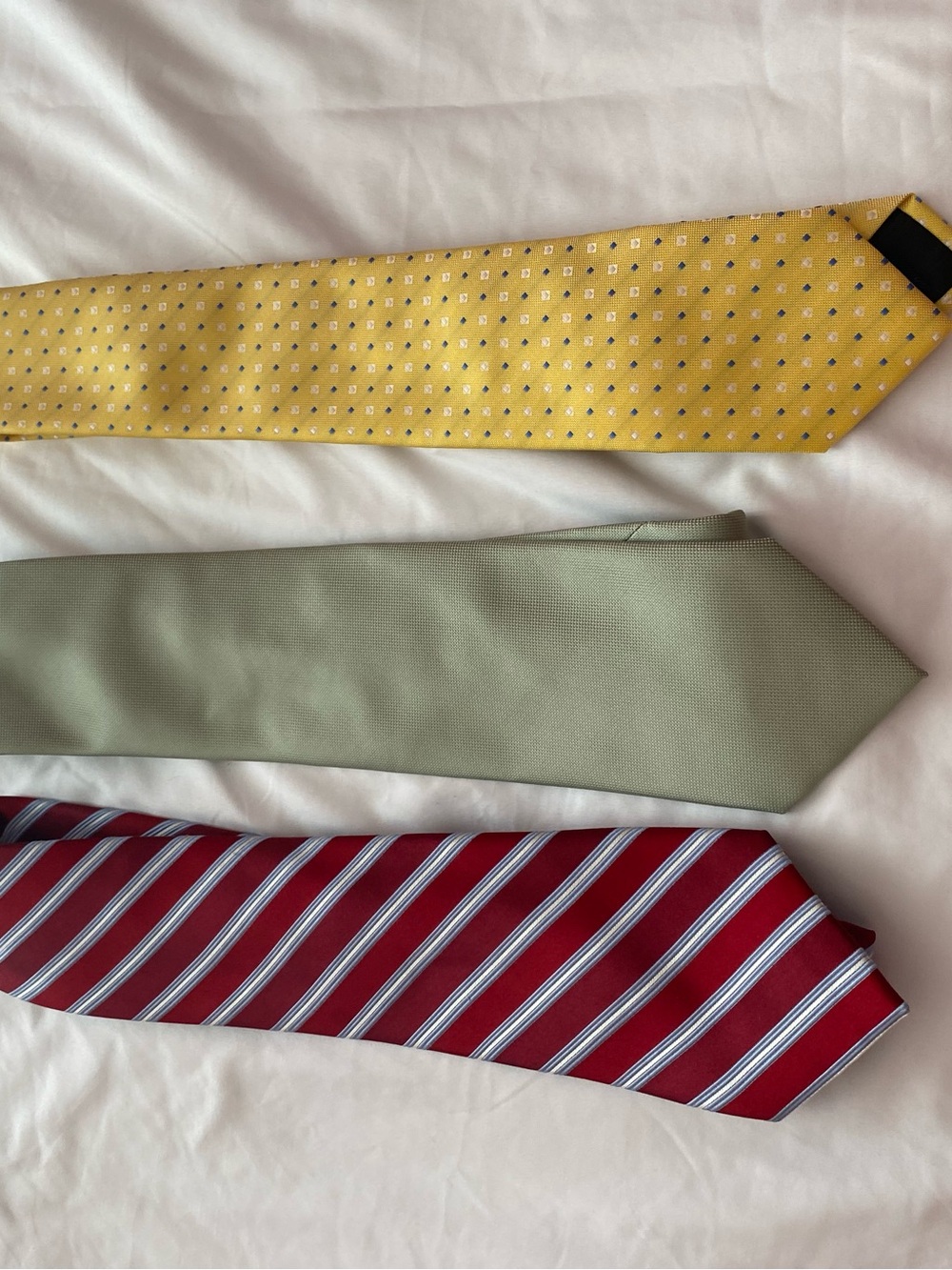 croft & barrow Yellow, Sage Green & Red Stripe Men's Tie Set